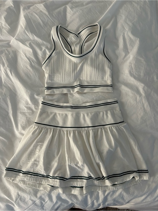 all in motion Dresses & Skirts - White Tennis Skort and Matching Sports Bra Set